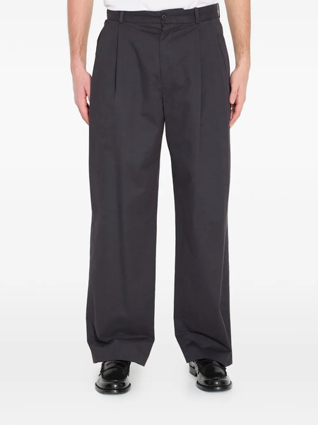  The Row Pleated Straight Trousers - Grey 