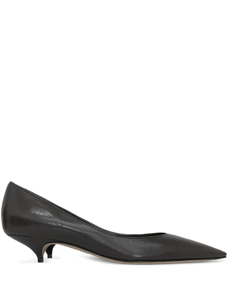  The Row Pointed-toe Kitten-heel Pumps - Brown 