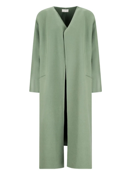  The Row Priske V-neck Wool Coat - Green 