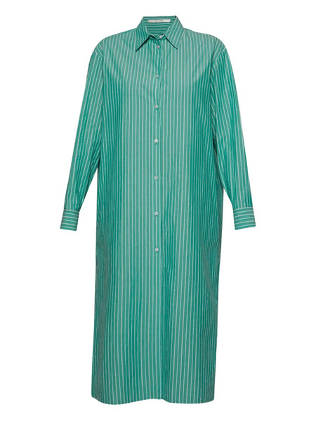  The Row Striped Shirt Dress - Green 