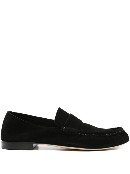  The Row Suede Loafers - Black 