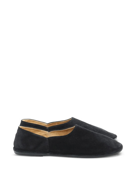  The Row Suede Slippers - Black 