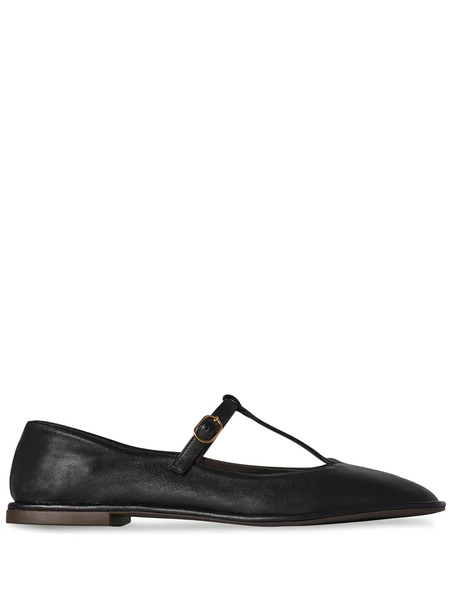  The Row T Strap Ballerina Shoes - Black 