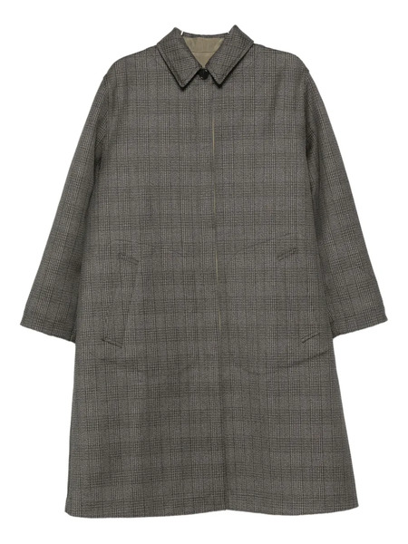 The Row Wool-silk Check Coat - Black 