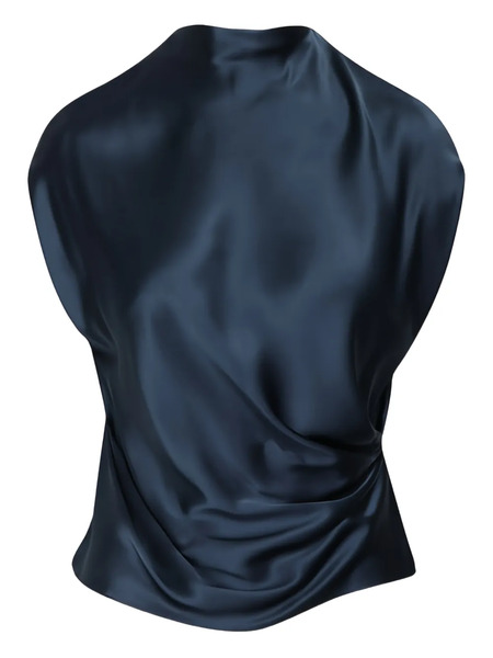  The Sei Draped Blouse - Blue 