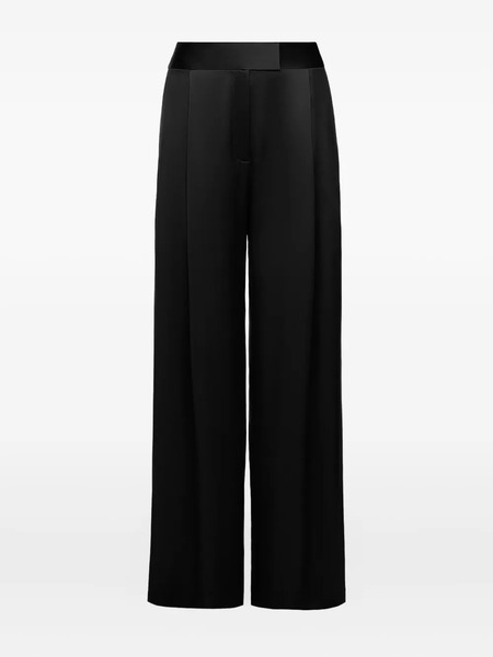  The Sei Pleated Satin Trousers - Black 