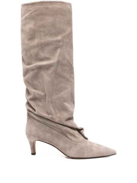  The Seller 60mm Suede Boots - Grey 