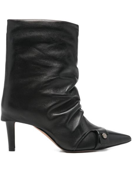  The Seller Ruched Ankle Boots - Black 