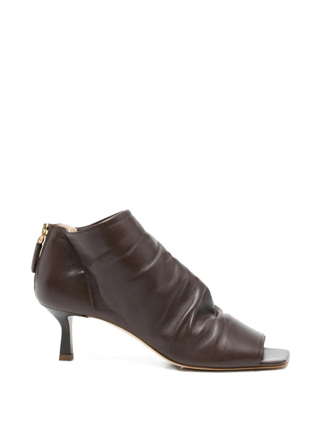  The Seller Square Open-toe Boots - Brown 