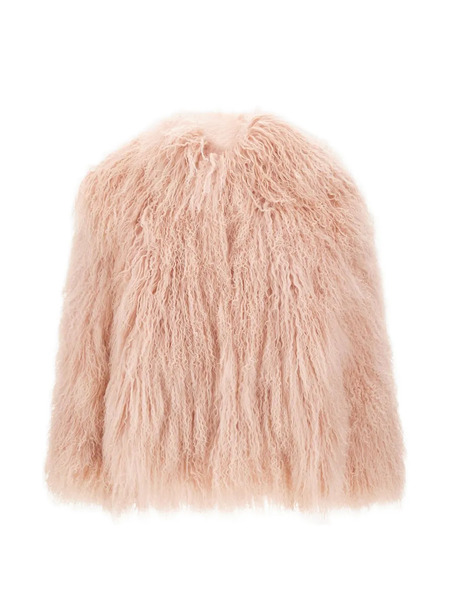 The Touch Marina Lamb-fur Jacket - Pink 