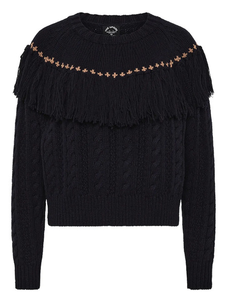  The Upside Clara Tassle Embroidered Sweater - Blue 