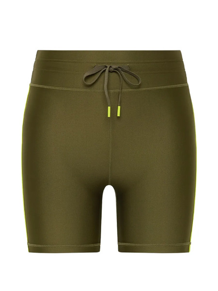  The Upside Drawstring Stripe-detail Shorts - Green 