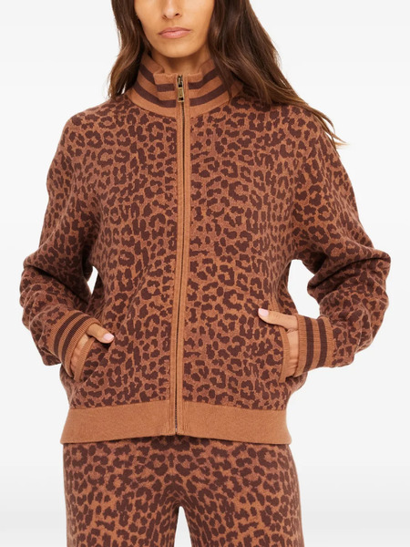  The Upside Malawi Margot Animal-print Sweater - Brown 
