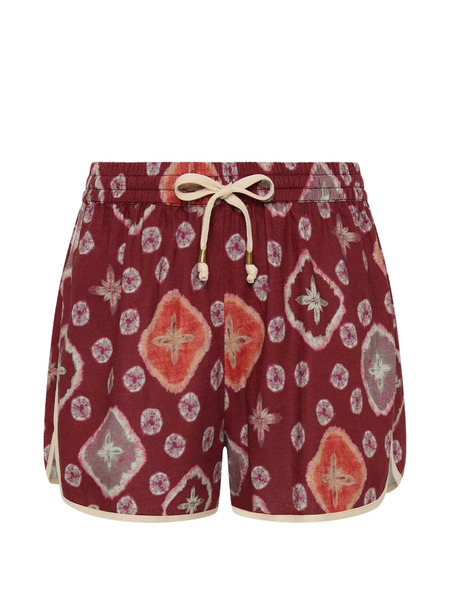  The Upside Miri Klio Patterned Drawstring Shorts - Brown 