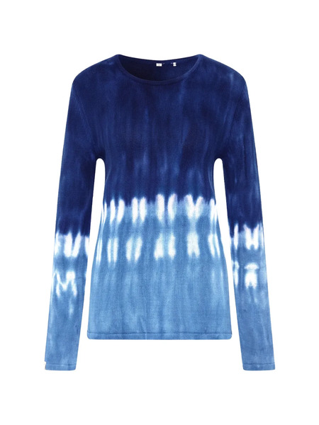 The Upside Seeker Amana Tie-dye Long-sleeve Sweater - Blue 