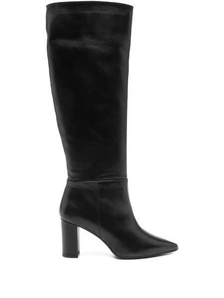  Thea Mika 80mm Leather Block-heel Boots - Black 