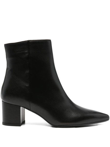  Thea Mika 50mm Pointed-toe Block-heel Boots - Black 