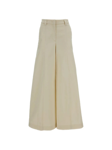  Thelatest D-alma Palazzo Flared Trousers - Neutrals 