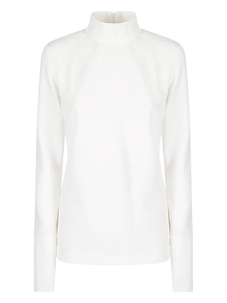  Thelatest High-neck Long-sleeved Blouse - White 