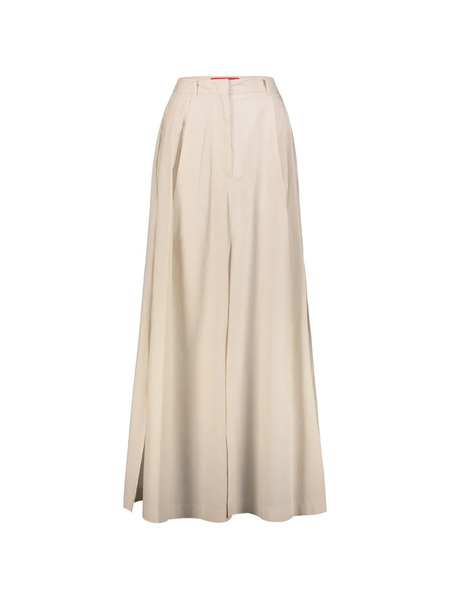  Thelatest Slit-detail Cotton Midi Skirt - Neutrals 