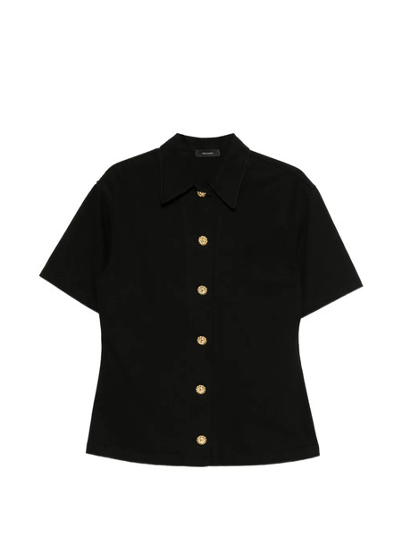  Thelaurent Buttoned Short-sleeve Shirt - Black 