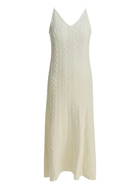  Thelaurent Cable-knit Midi Dress - Neutrals 