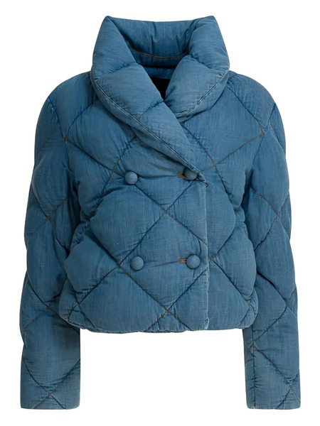  Thelaurent Quilted Button-fastening Jacket - Blue 
