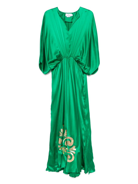  Themis Z Iris Silk Maxi Dress - Green 