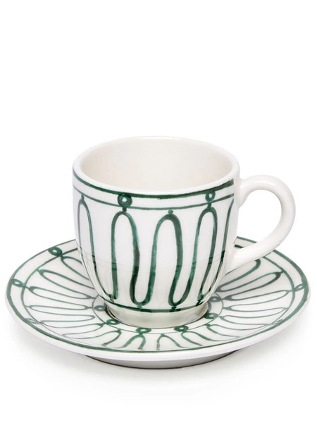  Themis Z Kyma Tea Cup And Saucer Set - White 