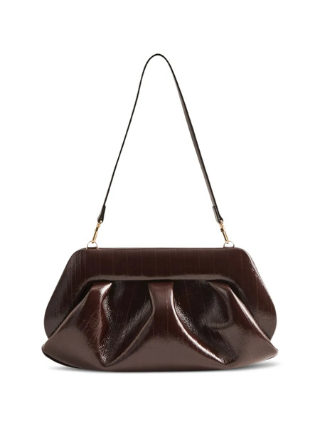  Themoirè Bios Gathered Shoulder Bag - Brown 