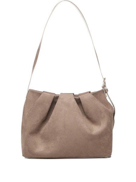  Themoirè Buckle Shoulder Bag - Brown 