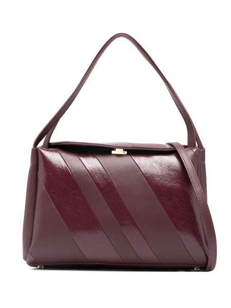 Themoirè Eudora Diagonal-stripe Shoulder Bag - Purple 
