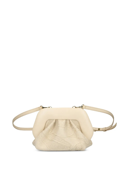  Themoirè Floral-embroidered Top-handle Crossbody Bag - Neutrals 
