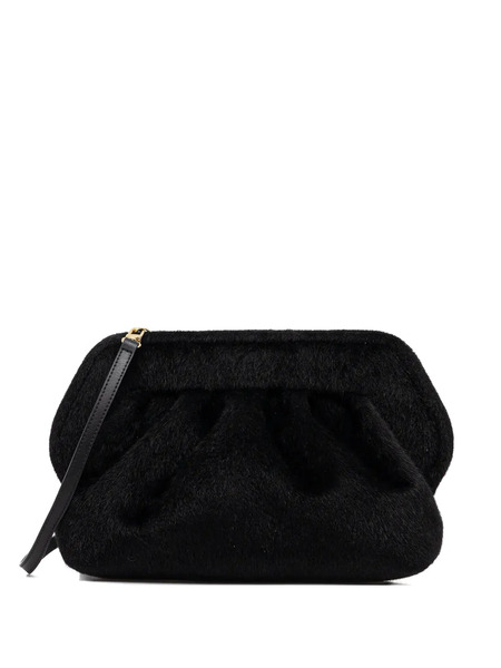  Themoirè Gathered Clutch Bag - Black 