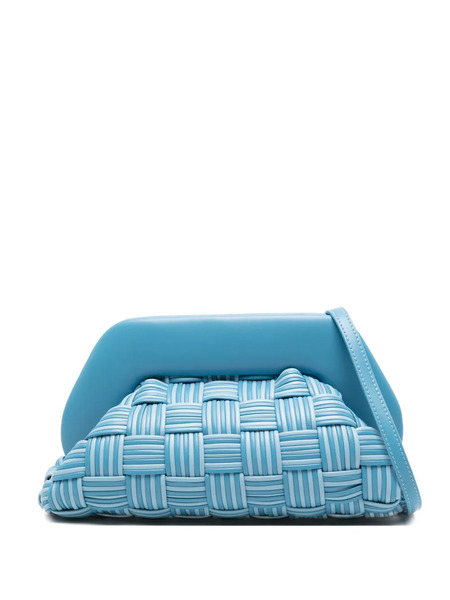  Themoirè Medium Woven Clutch Bag - Blue 