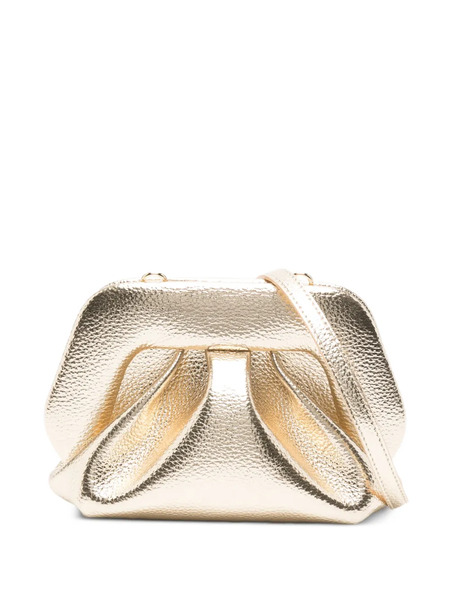  Themoirè Small Bios Gathered Clutch Bag - Gold 