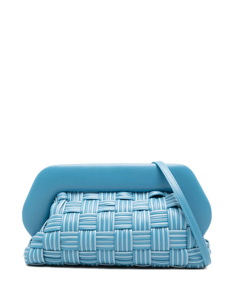  Themoirè Woven Clutch Bag - Blue 