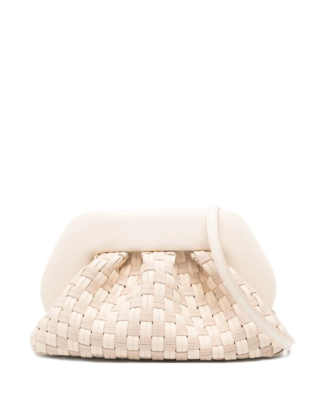  Themoirè Woven Clutch Bag - Neutrals 