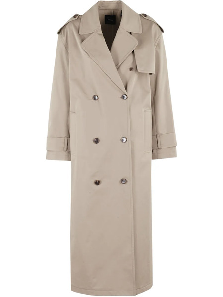  Theory Double-breasted Trench Coat - Neutrals 