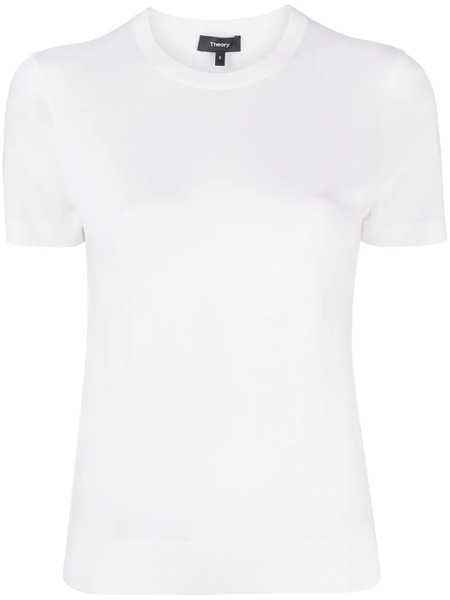  Theory Fine-knit Wool-blend Top - White 