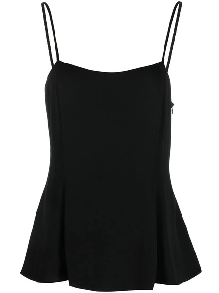 Theory Flared Braided-strap Tank Top - Black 