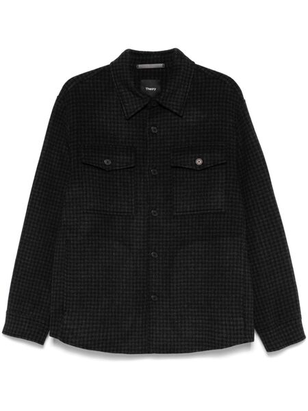  Theory Houndstooth-pattern Jacket - Black 