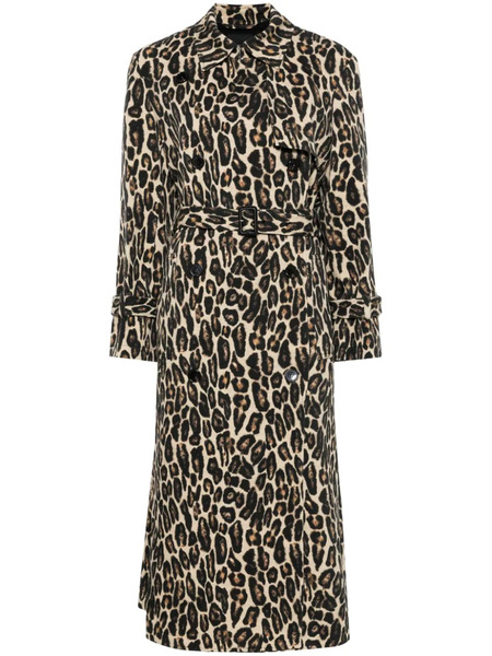  Theory Leopard Trench Coat - Neutrals 