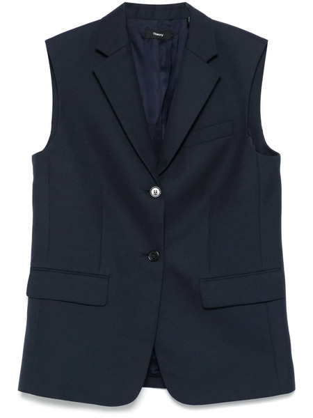  Theory Notched-lapels Gilet - Blue 