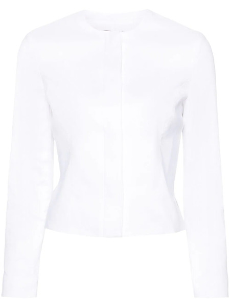  Theory Peplum-hem Cropped Jacket - White 