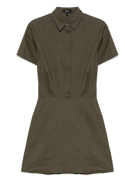  Theory Short-sleeved A-line Dress - Green 