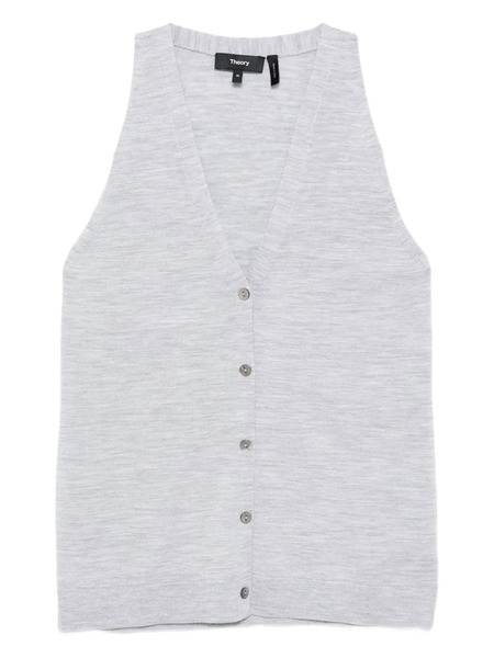  Theory Wool Knitted Vest - Grey 