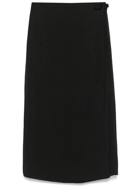  Theory Wrap Midi Skirt - Black 