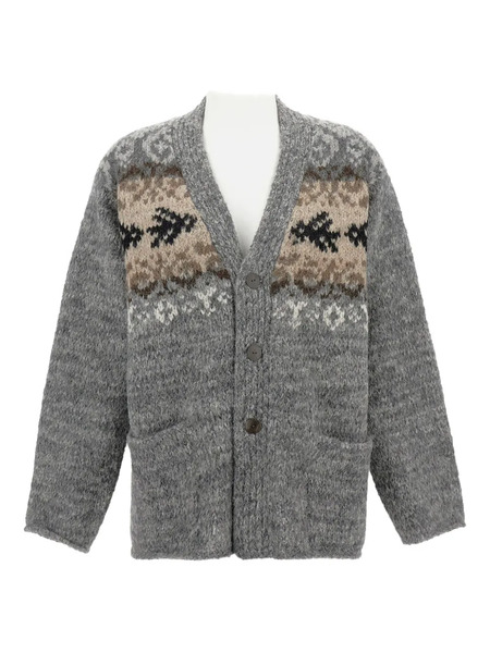  Thibault Van Der Straete Long-sleeve V-neck Cardigan - Grey 