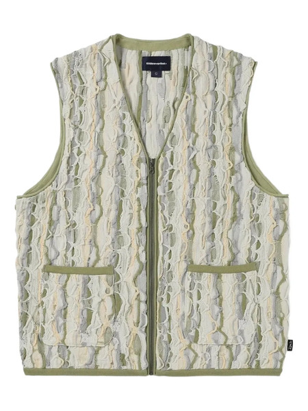  This Is Never That Abstract-print Gilet - Green 